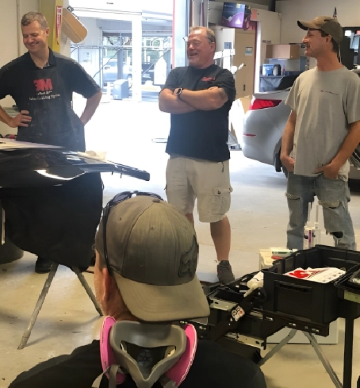 Team of auto technicians